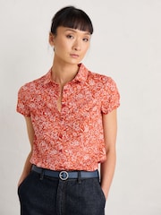 Seasalt Cornwall Orange Rushmaker Shirt - Image 1 of 5