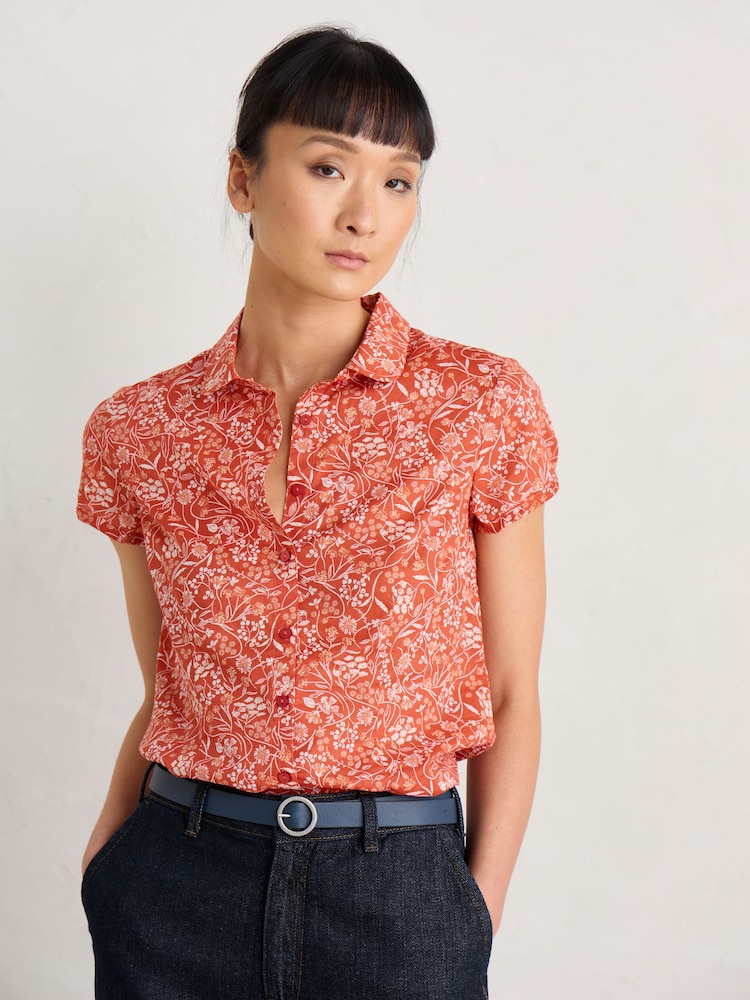 Seasalt Cornwall Orange Rushmaker Shirt - Image 1 of 5