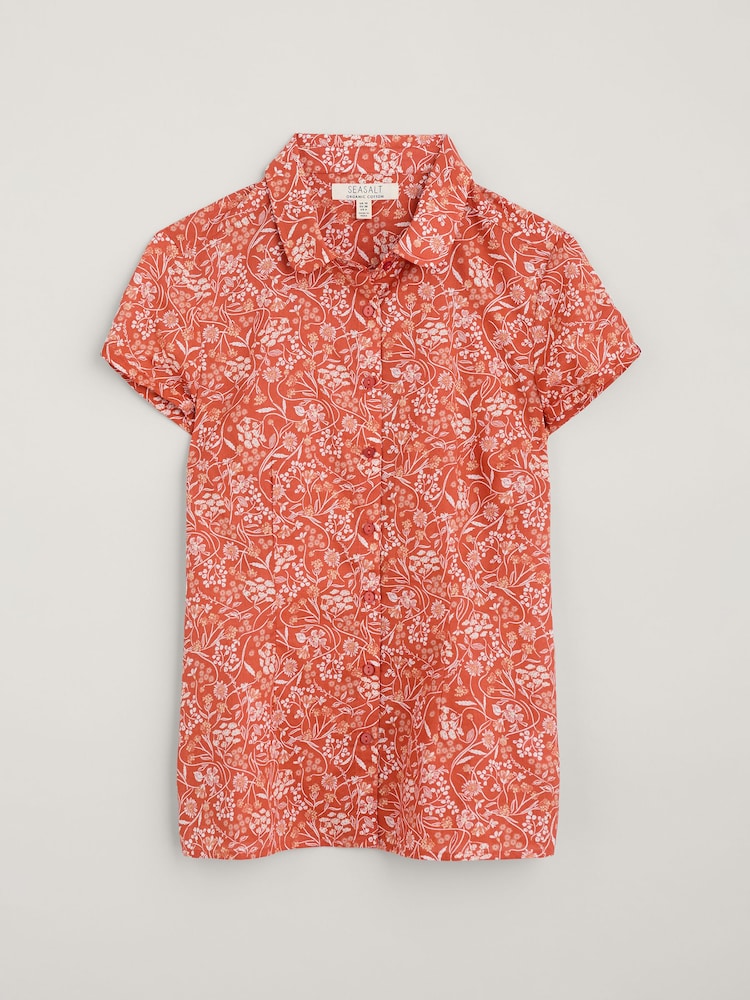 Seasalt Cornwall Orange Rushmaker Shirt - Image 2 of 5
