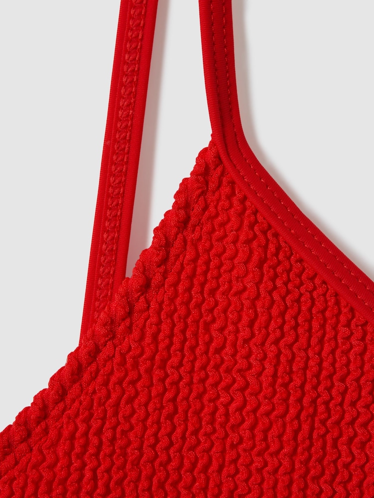 Good American Bright Red Good American Always Fits Textured Swimsuit - Image 4 of 4