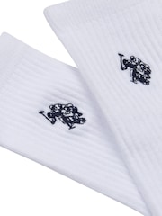 U.S. Polo Assn. White Mens Classic Sports Socks 5 Pack - Image 3 of 3