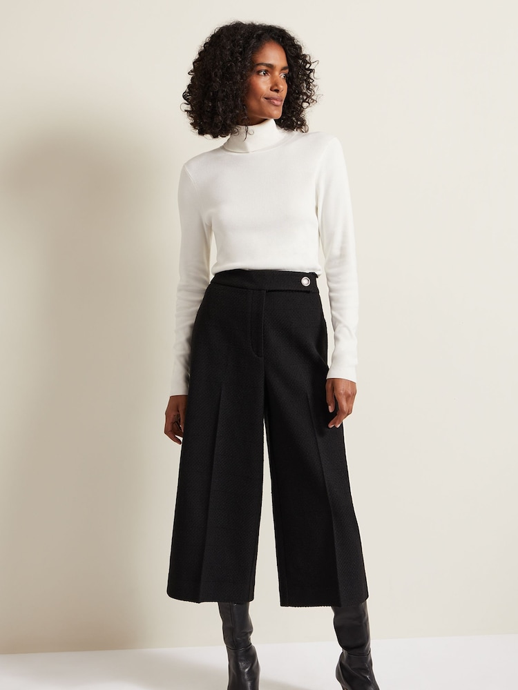 Phase Eight Black Bouclé Ripley Culottes - Image 1 of 6