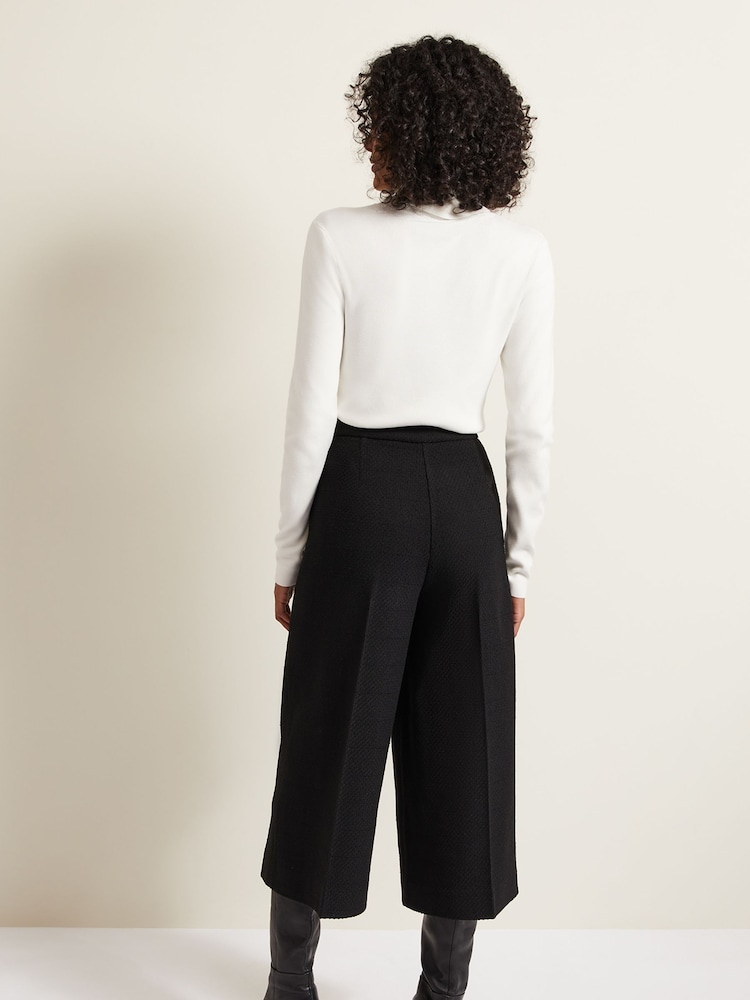 Phase Eight Black Bouclé Ripley Culottes - Image 2 of 6