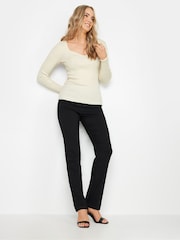 Long Tall Sally Cream Sweetheart Neck Jumper - Image 3 of 6
