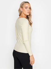 Long Tall Sally Cream Sweetheart Neck Jumper - Image 4 of 6