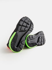 Black Fluro Elastic Lace Trainers - Image 4 of 6