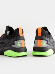 Black Fluro Elastic Lace Trainers - Image 5 of 6