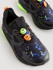 Black Fluro Elastic Lace Trainers - Image 6 of 6