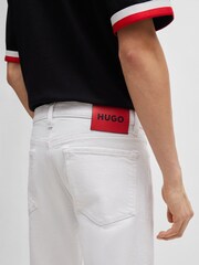 HUGO White Slim Fit Comfort Stretch Denim Jeans - Image 3 of 5