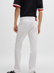HUGO White Slim Fit Comfort Stretch Denim Jeans - Image 4 of 5