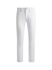 HUGO White Slim Fit Comfort Stretch Denim Jeans - Image 5 of 5