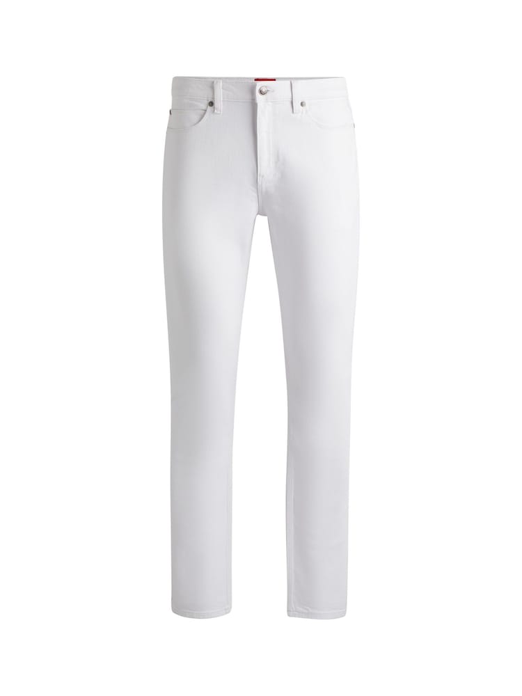 HUGO White Slim Fit Comfort Stretch Denim Jeans - Image 5 of 5 HUGO White Slim Fit Comfort Stretch Denim Jeans - Image 5 of 5