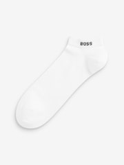 BOSS White Cotton Blend Logo Ankle Socks 5 Pack - Image 2 of 6
