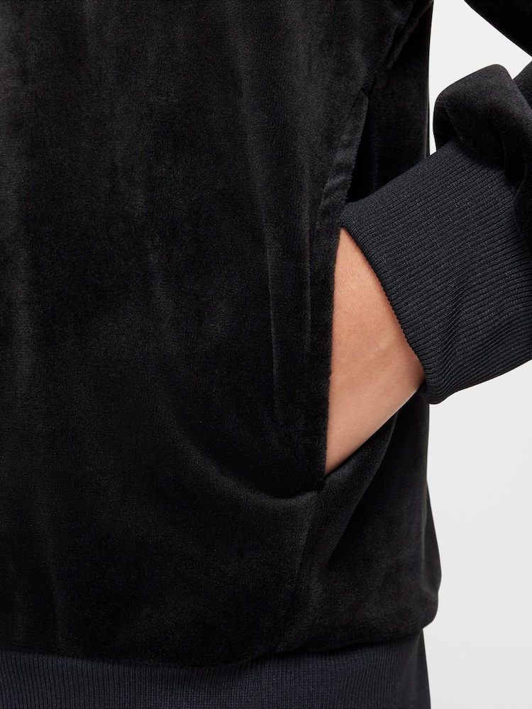 Nike Black Velour Overhead Hoodie - Image 5 of 7