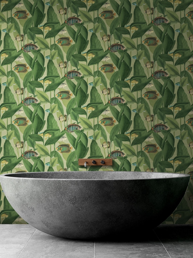 Graham & Brown Green Aquarium 10M Wallpaper - Image 4 of 4