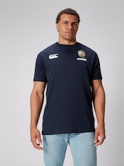 Canterbury Blue British & Irish Lions Rugby Cotton Jersey T-Shirt - Image 1 of 9