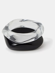 Accessorize Black Chunky Resin Bangles 2-Pack - Image 1 of 1