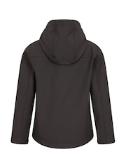 Mountain Warehouse Black Exodus Kids Water Resistant Softshell Jacket - Image 5 of 5