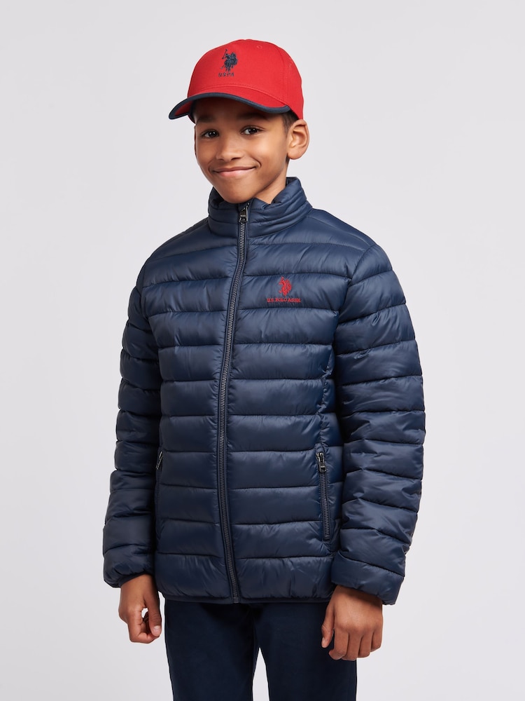 U.S. Polo Assn. Blue Lightweight Boys Bound Quilted Jacket - Image 1 of 8