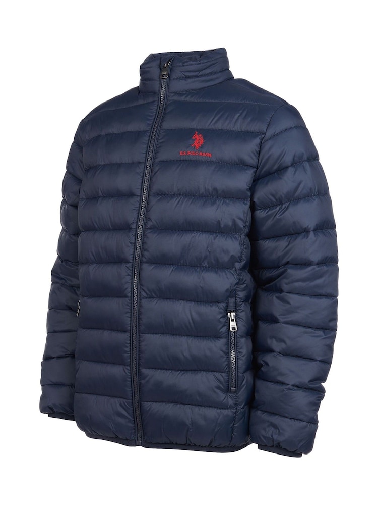U.S. Polo Assn. Blue Lightweight Boys Bound Quilted Jacket - Image 7 of 8