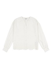 U.S. Polo Assn. White Womens Broderie Anglaise 100% Cotton Shirt - Image 6 of 7