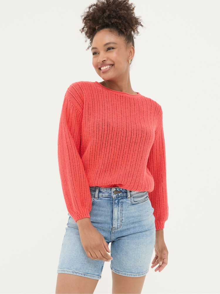 FatFace Anna Red Jumper - Image 1 of 6