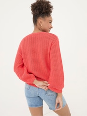 FatFace Anna Red Jumper - Image 2 of 6