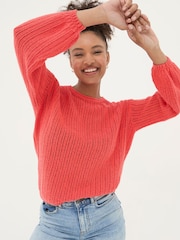 FatFace Anna Red Jumper - Image 3 of 6