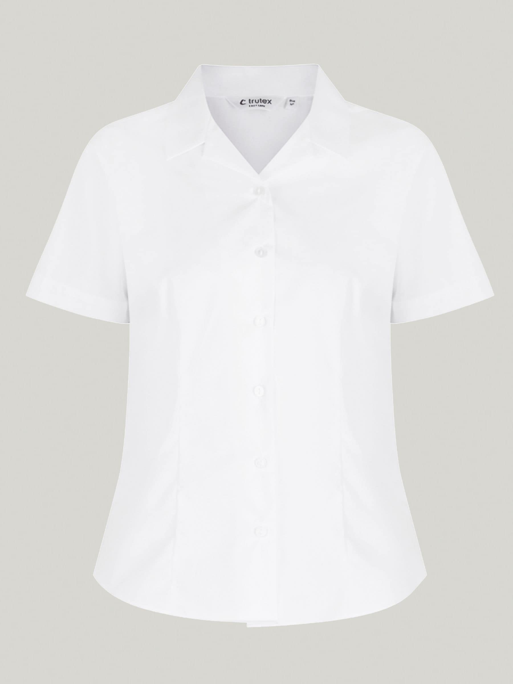 Buy Trutex White Revere Collar Slim Fit Short Sleeve 2 Pack School Shirts  from Next USA