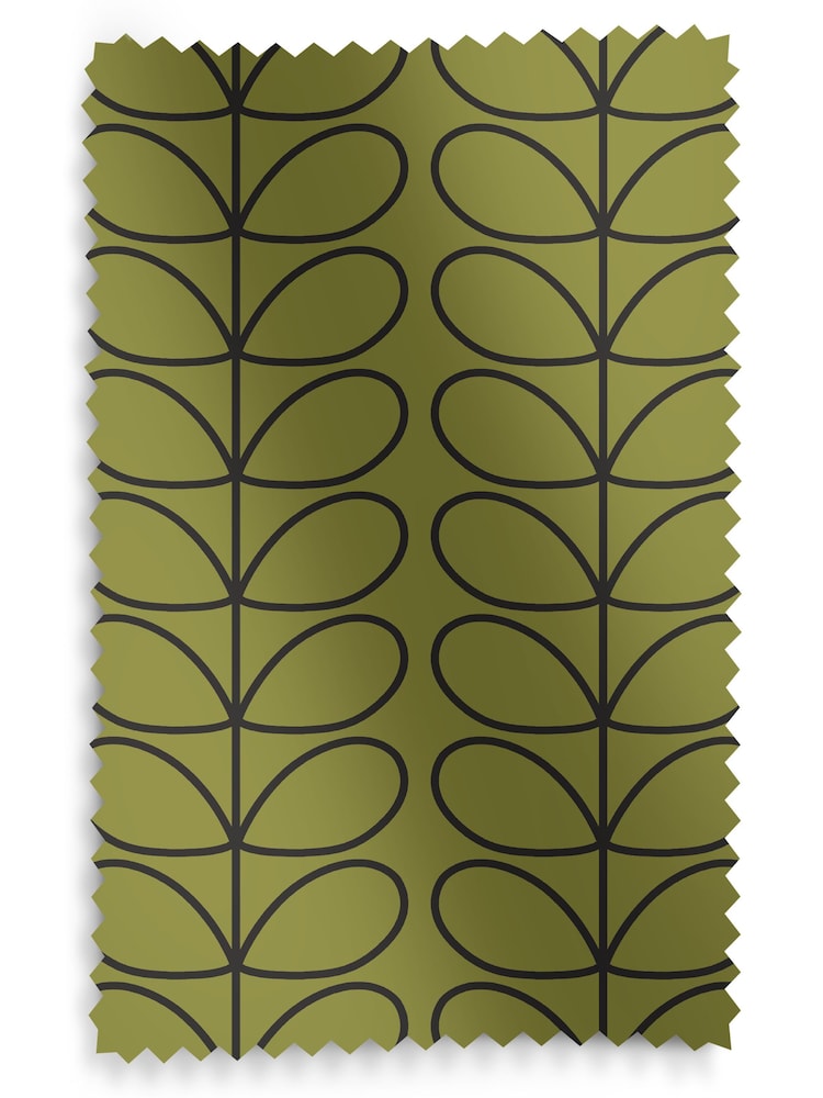 Orla Kiely Olive Green Linear Stem Made to Measure Roller Blinds - Image 6 of 6