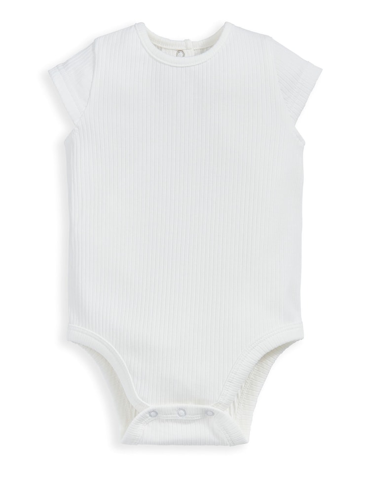 Mamas & Papas Green Hibiscus 100% Cotton Bodysuit And Shortie Romper Set 2 Piece - Image 4 of 4