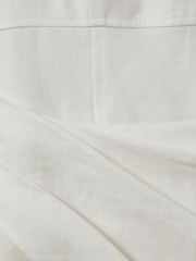 Reiss Cream Piper Linen Pleat Detail Mini Dress - Image 5 of 5
