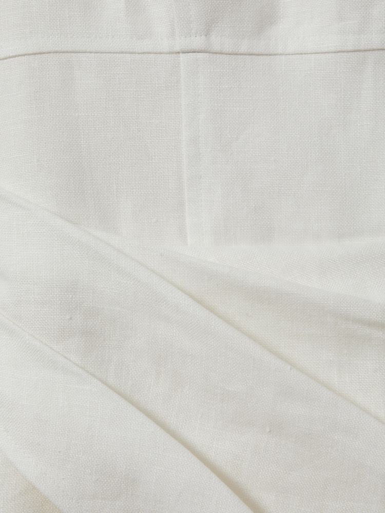 Reiss Cream Piper Linen Pleat Detail Mini Dress - Image 5 of 5