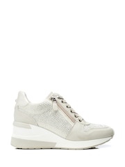 Moda In Pelle Brookie Glitz Wedge Side Zip Trainers - Image 1 of 4