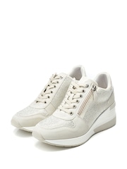 Moda In Pelle Brookie Glitz Wedge Side Zip Trainers - Image 2 of 4