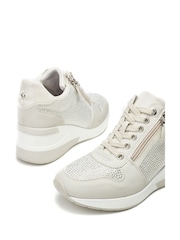 Moda In Pelle Brookie Glitz Wedge Side Zip Trainers - Image 4 of 4