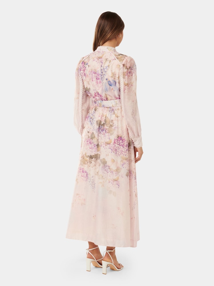 Forever New Peyton Midikleid mit Besatz und einem Hauch von Leinen - Bild 4 von 4