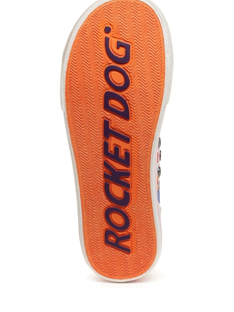 Rocket Dog Jazzin Malden Floral Cotton White Trainers - Image 6 of 7