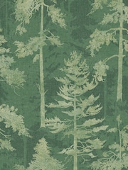 Graham & Brown Green Norse Forrest Emerald Wallpaper Sample - Image 2 of 3