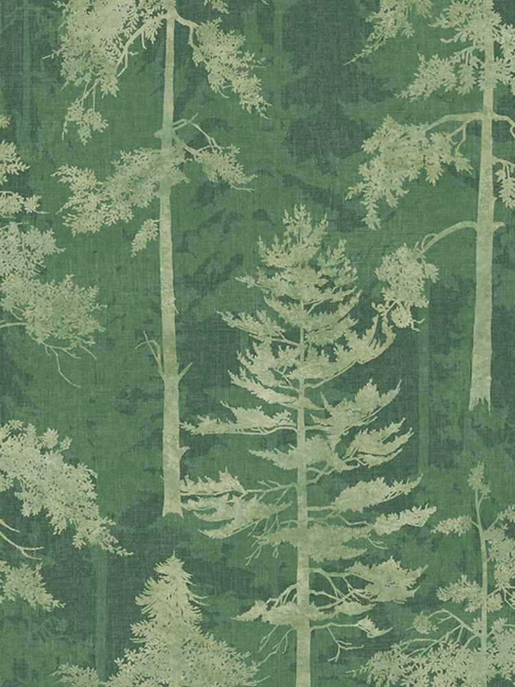 Graham & Brown Green Norse Forrest Emerald Wallpaper Sample - Image 2 of 3