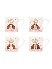 Cath Kidston Set of 4 Cream Oh My Heart Mugs - Image 1 of 3