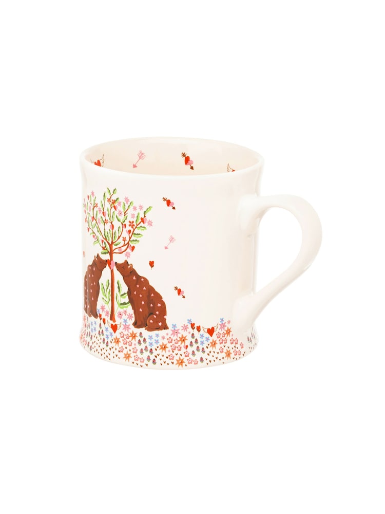 Cath Kidston Set of 4 Cream Oh My Heart Mugs - Image 3 of 3