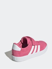 adidas Pink/White VL Court 3.0 Trainers - Image 3 of 9