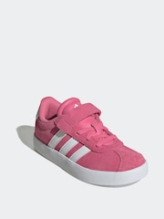 adidas Pink/White VL Court 3.0 Trainers - Image 4 of 9