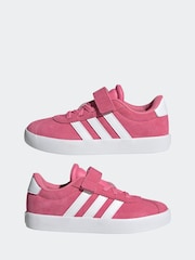 adidas Pink/White VL Court 3.0 Trainers - Image 5 of 9