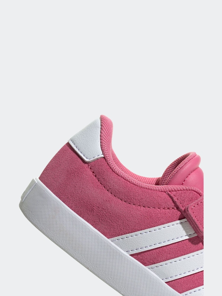 adidas Pink/White VL Court 3.0 Trainers - Image 8 of 9