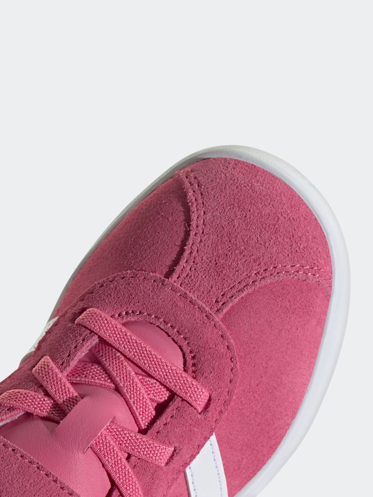 adidas Pink/White VL Court 3.0 Trainers - Image 9 of 9