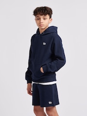 Lee Blue Navy Boys Badge 100% Cotton Hoodie - Image 3 of 8