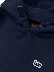 Lee Blue Navy Boys Badge 100% Cotton Hoodie - Image 8 of 8