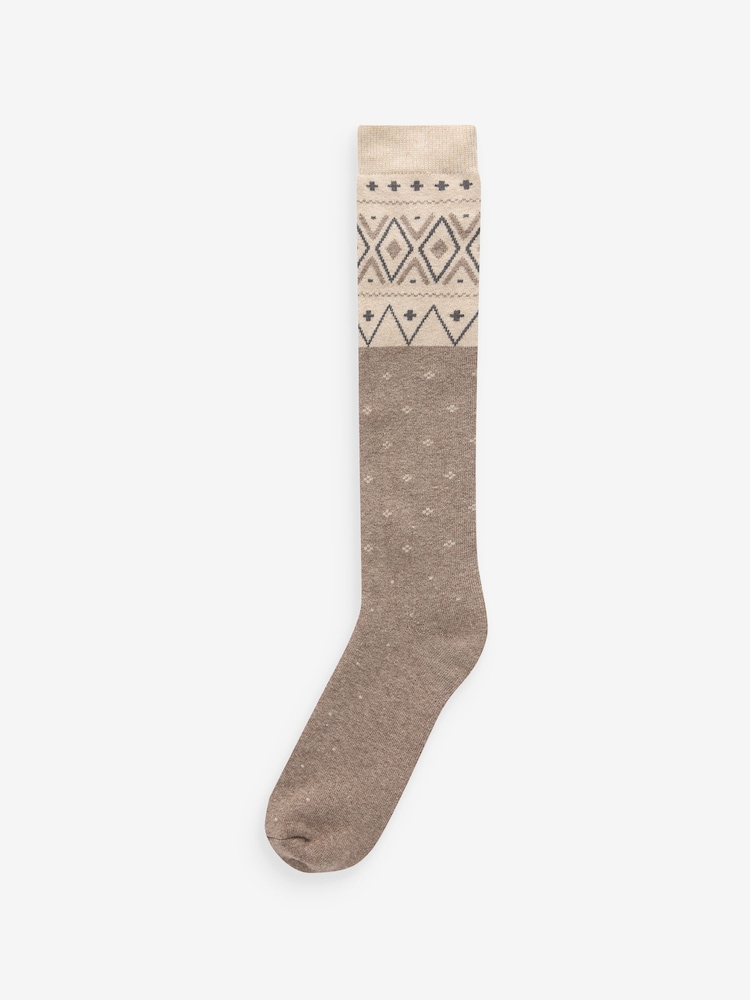 Neutral Welly Socks 2 Pack - Image 2 of 6